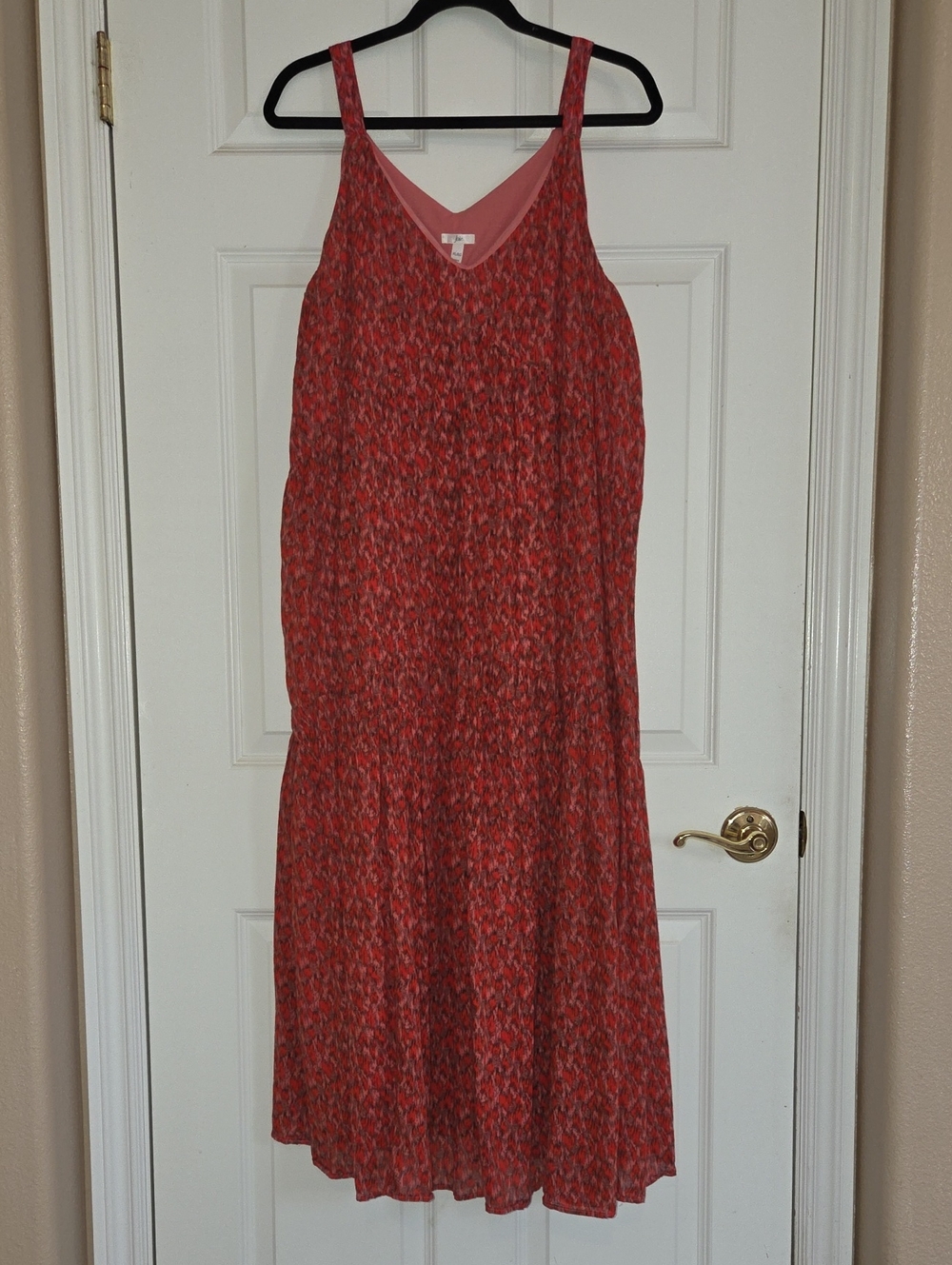 Red Printed Maxi Dress